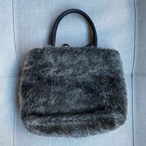 Faux Fur Grey Bag